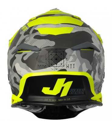 Casco cross Just-1 J39 Kinetic Camo giallo