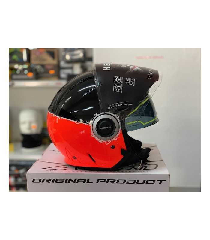 JET HELMET AIROH HELIOS ORANGE FLUO