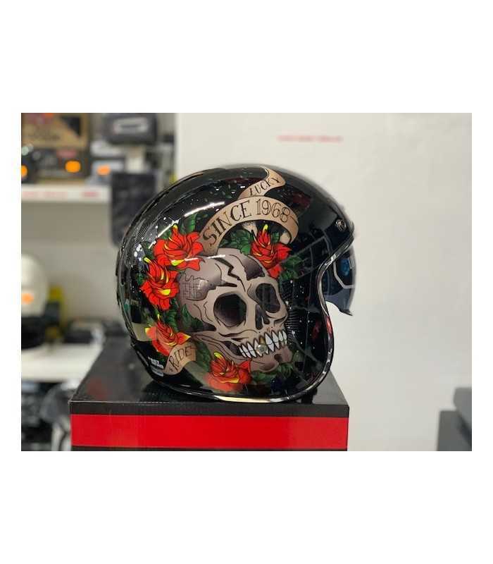 Mt Helmets Le Mans 2 Sv Skull & Roses A1 Black