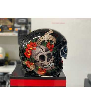 Mt Helmets Le Mans 2 Sv Skull & Roses A1 Black