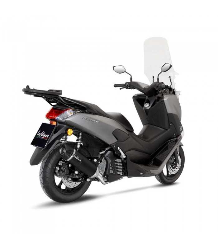 Leovince Yamaha NMAX 125/155 (2017-20)  Inox Black CH+KAT - Full System - Endcap Carbon