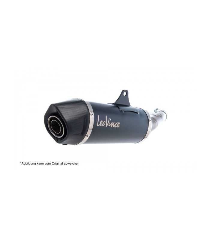 Leovince Yamaha NMAX 125/155 (2017-20)  Inox Black CH+KAT - Full System - Endcap Carbon