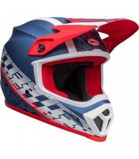 Casco Cross Bell MX-9 Mips Offset blu bianco