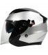 Casco Moto Jet BHR 809 Double argento