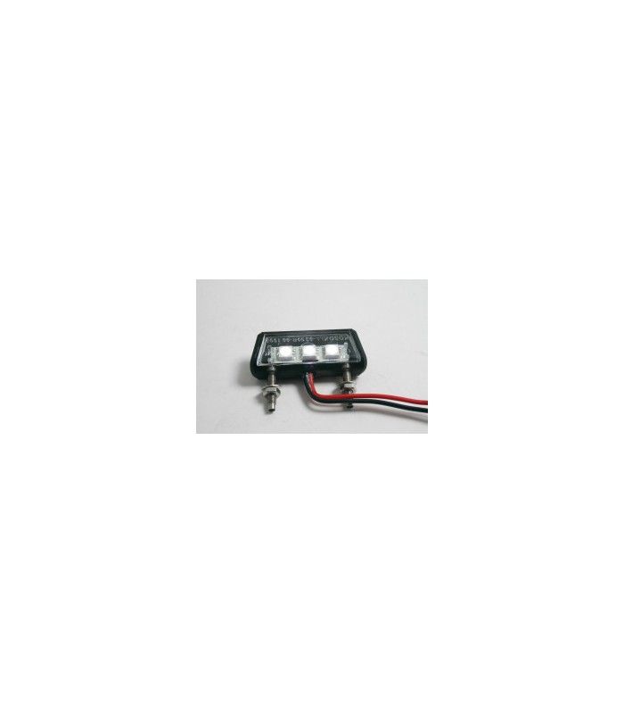 Eclairage de plaque d'immatriculation moto 69mm universel à led noir