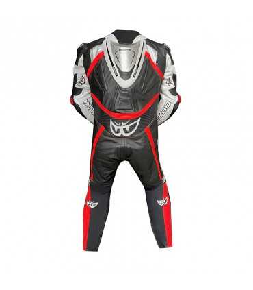 Tuta moto pelle Berik Super Tense 2.0 nera rossa silver