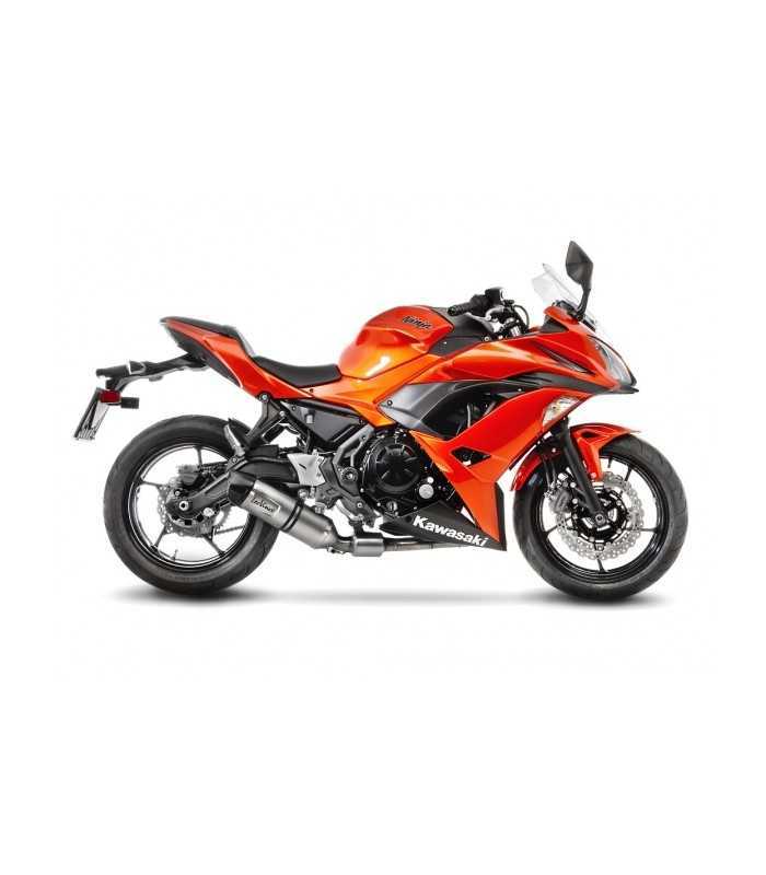 Leovince Kawasaki Ninja 650 (2017-20) LV One EVO Inox +KAT Full System endcap Carbon