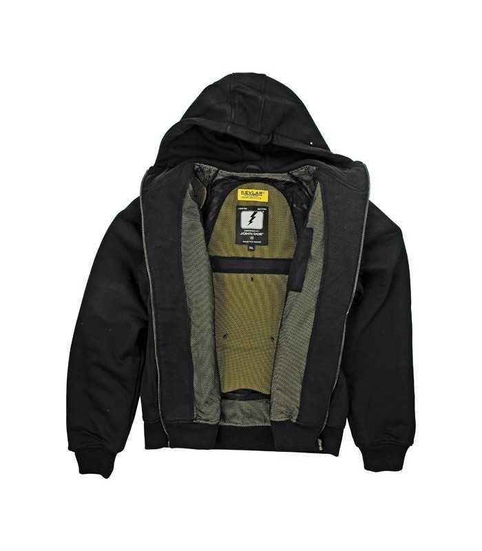 JOHN DOE ZIP HOODIE BLACK