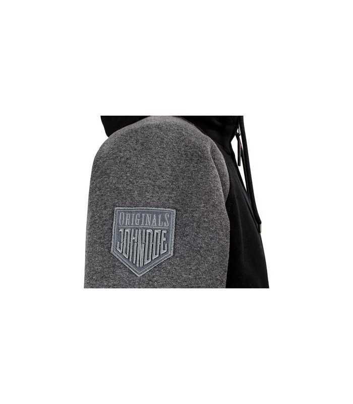 JOHN DOE ZIP HOODIE 2 nero grigio