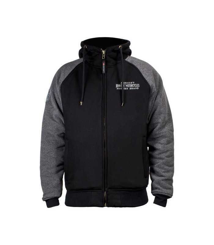 JOHN DOE ZIP HOODIE black gray