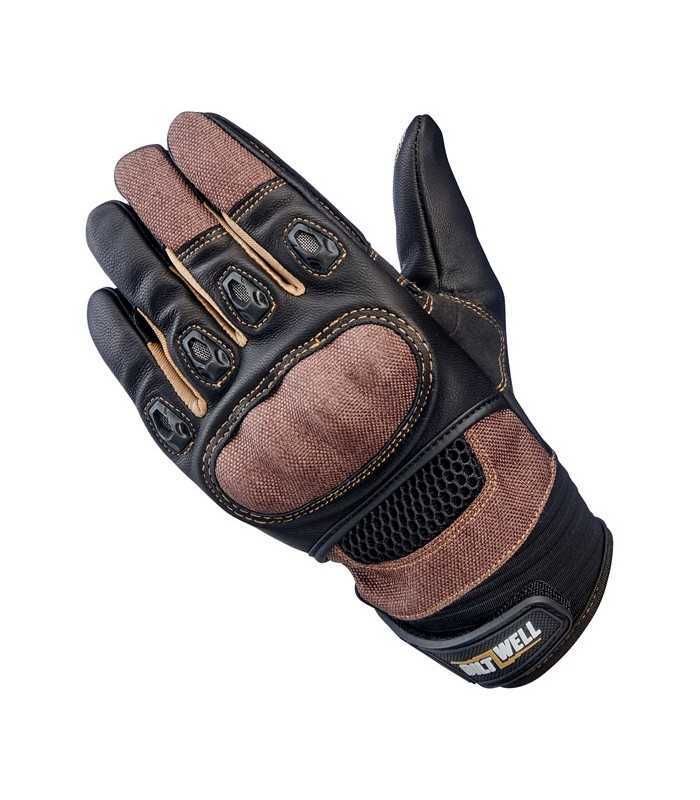 Biltwell Bridgeport leather gloves black brown