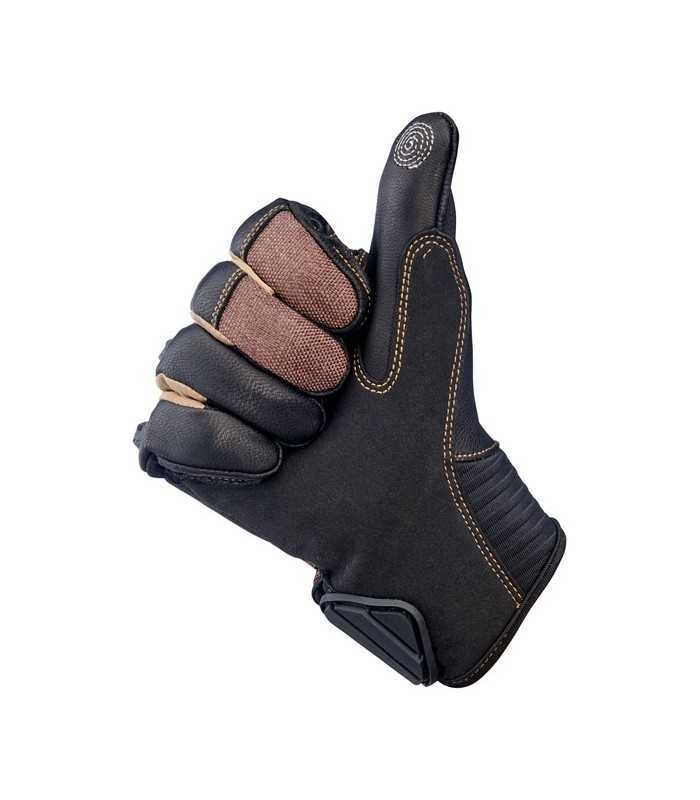 Biltwell Bridgeport leather gloves black brown