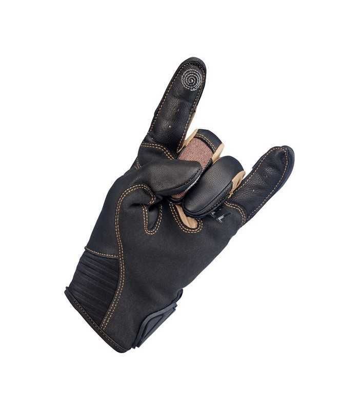 Biltwell Bridgeport leather gloves black brown