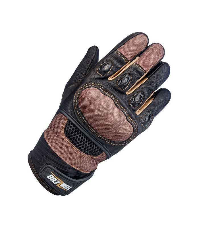 Guanti Biltwell Bridgeport pelle marrone nero