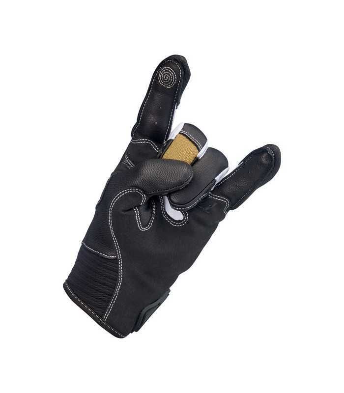 Biltwell Bridgeport leather gloves black tan