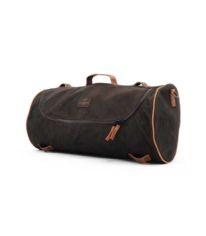 LONGRIDE ROLL BAG WAXED COTTON WIDE. KHAKI WAX