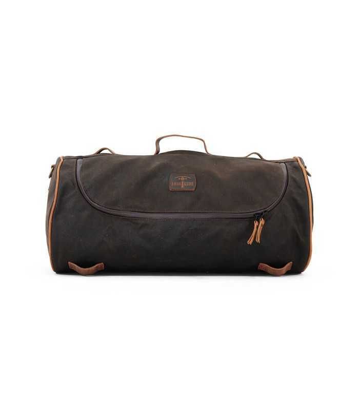 LONGRIDE ROLL BAG WAXED COTTON WIDE. KHAKI WAX