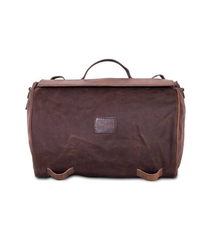 LONGRIDE ROLL BAG WAXED COTTON NARROW. BROWN WAX