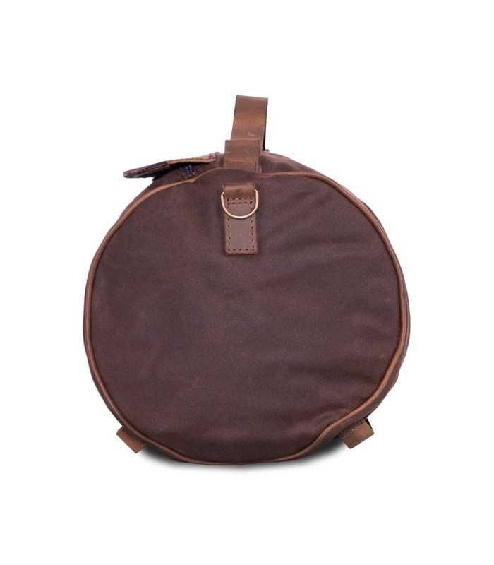 LONGRIDE ROLL BAG WAXED COTTON NARROW. BROWN WAX