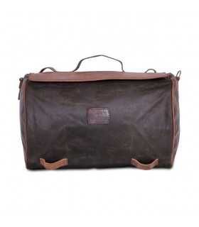 LONGRIDE ROLL BAG WAXED COTTON NARROW. KHAKI WAX