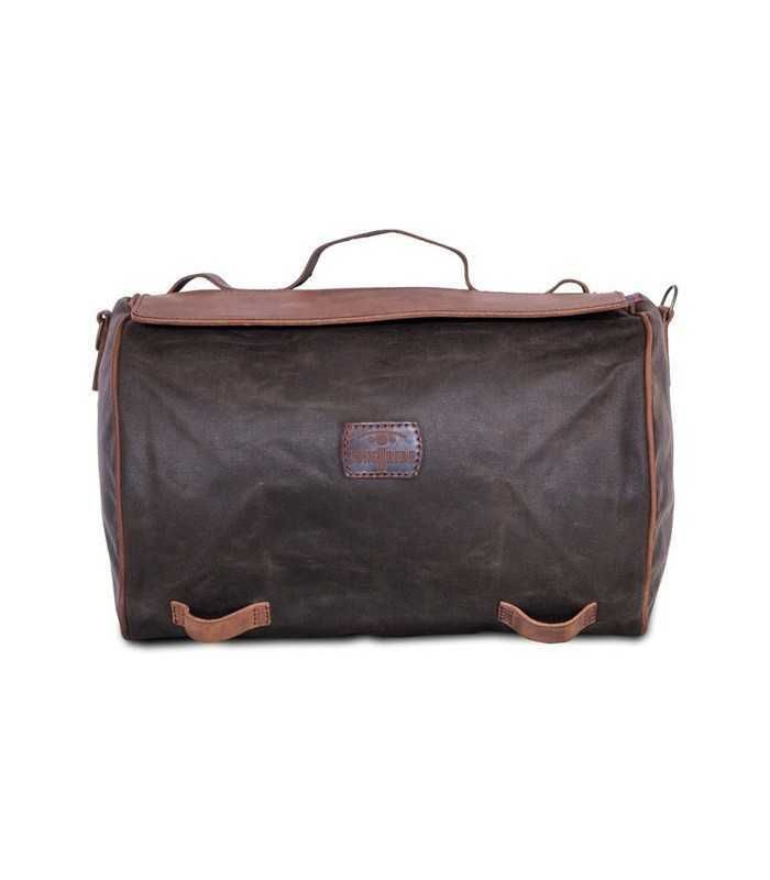 LONGRIDE ROLL BAG WAXED COTTON NARROW. KHAKI WAX