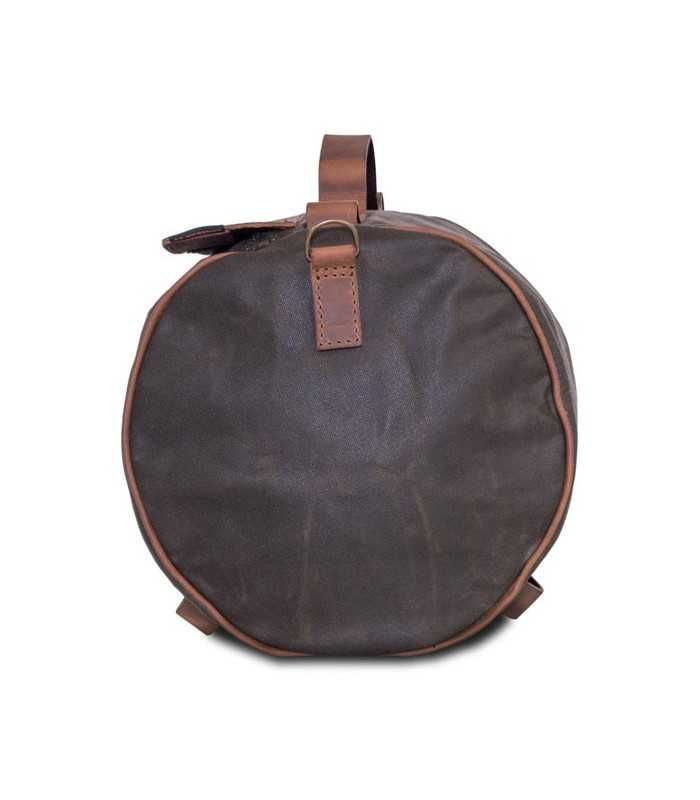 LONGRIDE ROLL BAG WAXED COTTON NARROW. KHAKI WAX