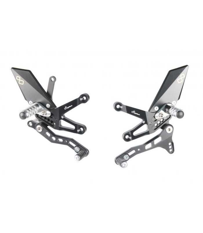 Lightech commandes reculées repose-pieds fixes Kawasaki Ninja 400 (2018-21) FTRKA007