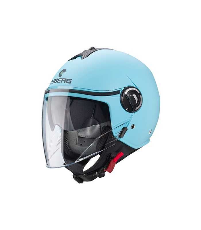 Casco Jet Caberg Riviera V4 celeste opaco