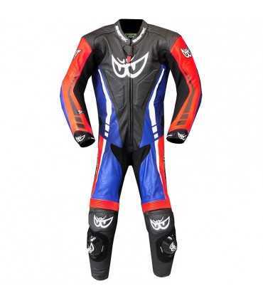 Combinaison en cuir Berik 2.0 Ls1-171334-BK noir bleu rouge