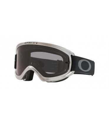 Oakley O Frame 2.0 Pro XS MX Goggle Silver Chrome Dark Grey Lens