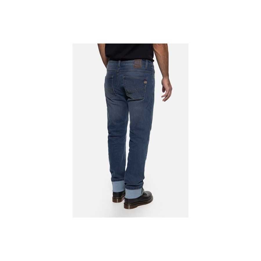 King Kerosin jeans moto blu lunghezza 32
