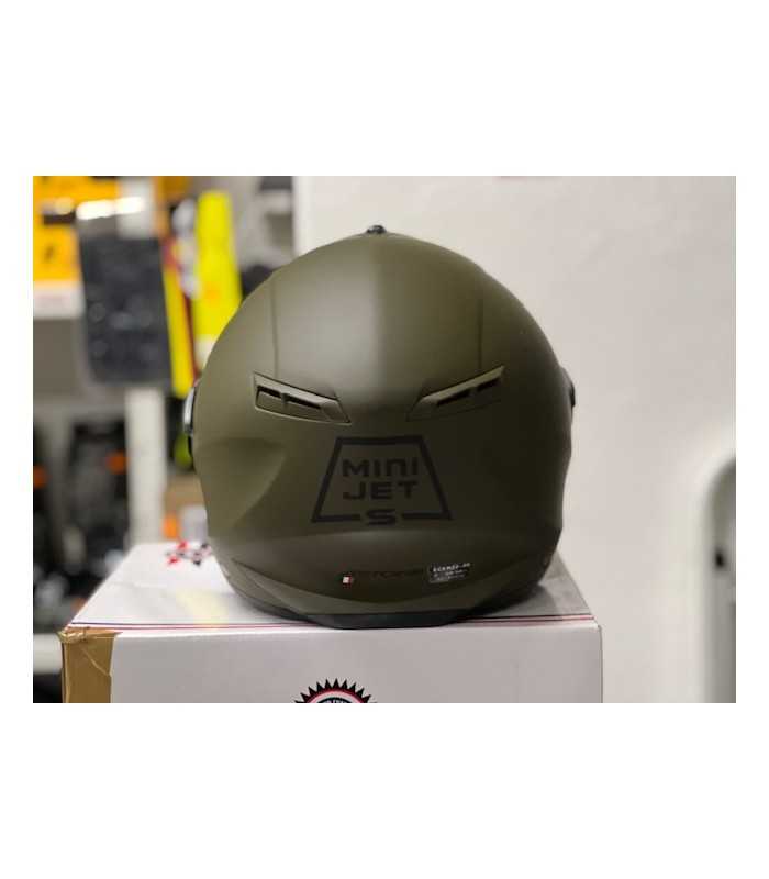 Casque jet Astone Minijet Army vert matt