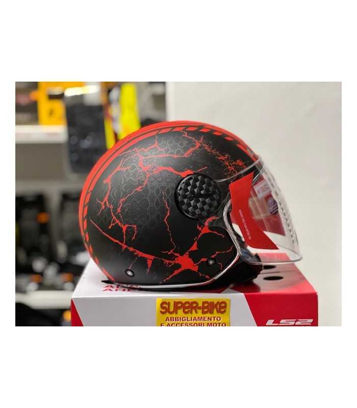 LS2 Sphere Lux Of558 Snake noir matt rouge