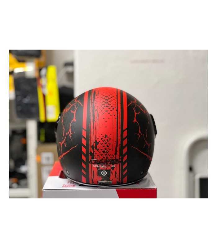 LS2 Sphere Lux Of558 Snake noir matt rouge
