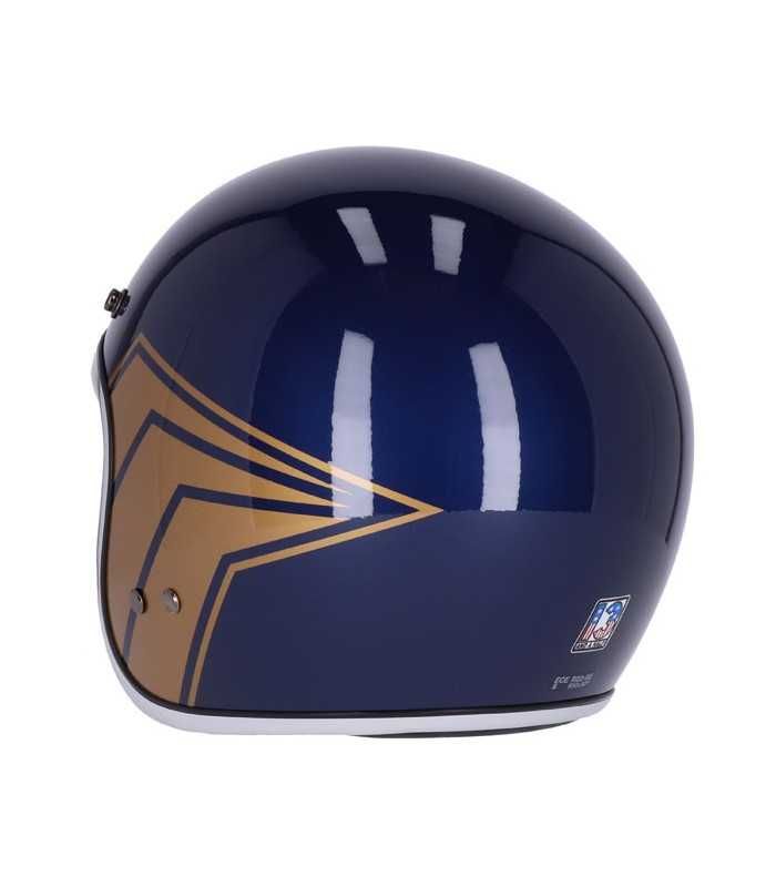 Casque Jet 13 1/2 Skull Bucket bleu