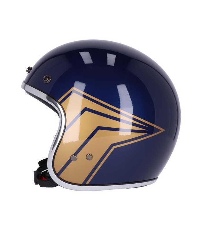 Casque Jet 13 1/2 Skull Bucket bleu