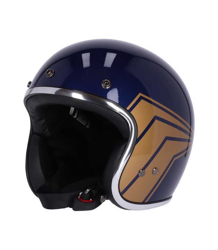 Casque Jet 13 1/2 Skull Bucket bleu