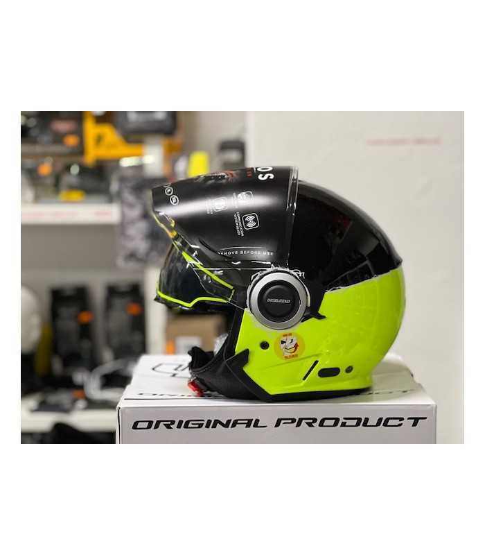 CASQUE JET AIROH HELIOS JAUNE FLUO