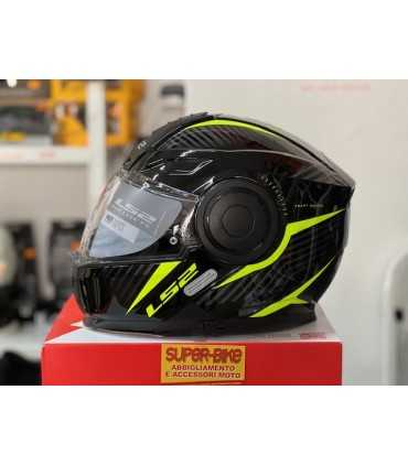 Casco modulare moto LS2 Scope Skid nero giallo