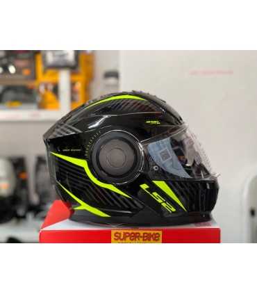 Casco modulare moto LS2 Scope Skid nero giallo