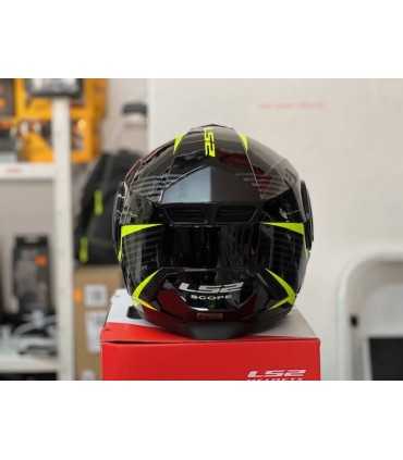 Casco modulare moto LS2 Scope Skid nero giallo