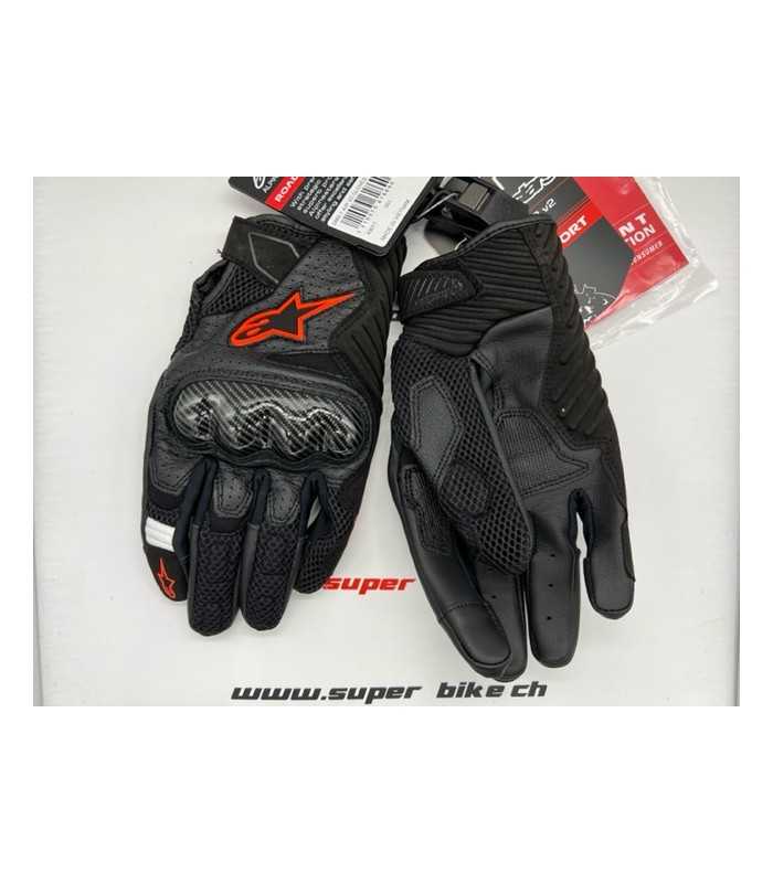 Alpinestars Smx-1 Air V2 gants noir rouge