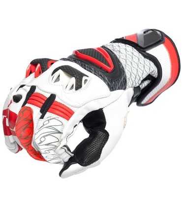 Racing glove Spyke Tech Pro white red