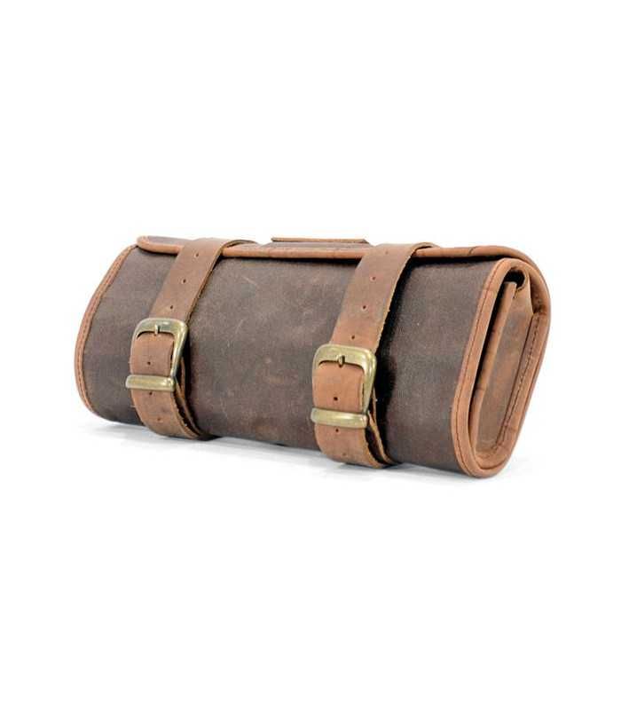 Longride TOOLBAG WAXED COTTON WITH LEATHER FINISH