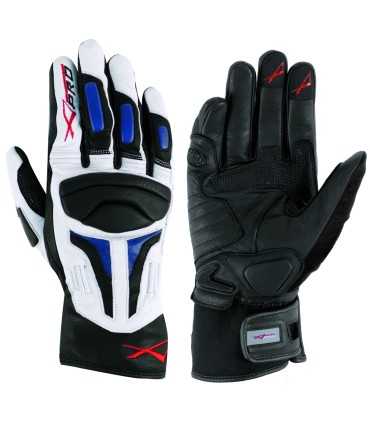 A-pro Firepower Lederhandschuhe weiss blau