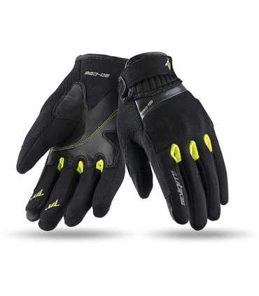 Motorradhandschuhe Frau Seventy C26 schwarz gelb