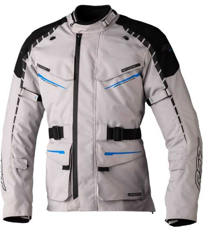 RST Pro series Commander motorcycle jacket gray blue