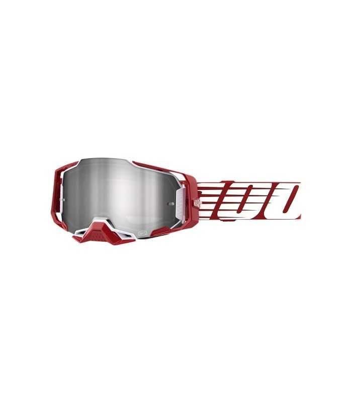 100% Armega Oversized Deep Red lens mirror