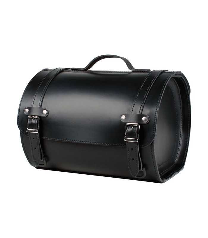 LEDRIE MOTORCYCLE SUITCASE BLACK LEATHER 32 LITER