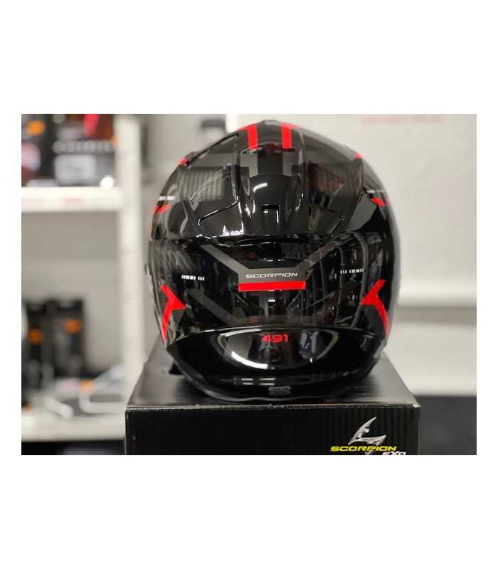 Scorpion Exo 491 Spin black red helmet